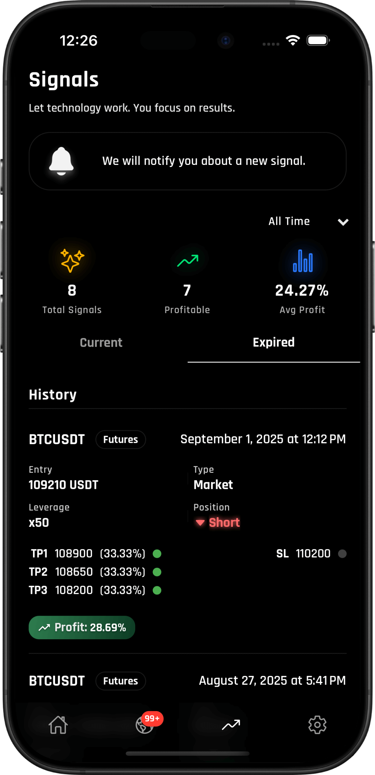AI trading report preview